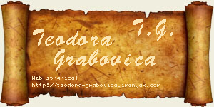 Teodora Grabovica vizit kartica